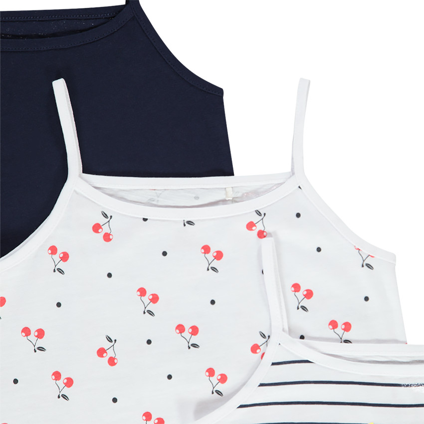 Σετ από 3 αμάνικα μπλουζάκια με φαντεζί σχέδιο  Additional Σετ από 3 αμάνικα μπλουζάκια με φαντεζί σχέδιο