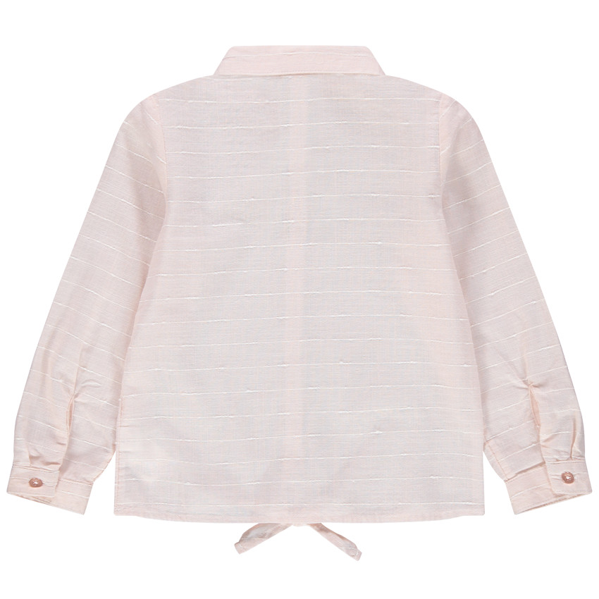 Πουκάμισο με ρίγες σε παρόμοια απόχρωση και κορδόνια που δένουν 