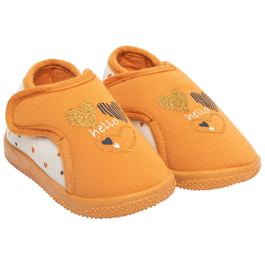 Βρεφικά παπουτσάκια μποτάκια με σχέδιο καρδιές για bebe κορίτσι 