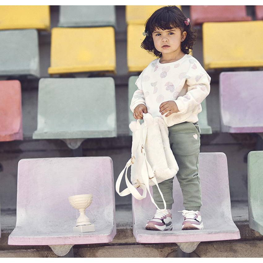 Σακίδιο πλάτης από συνθετική γούνα για μωρό κορίτσι 