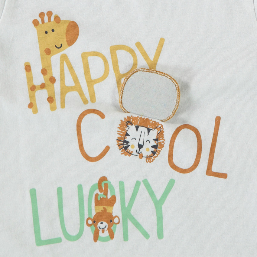 Ensemble t-shirt manches courtes fantaisie + short pour bébé garçon 