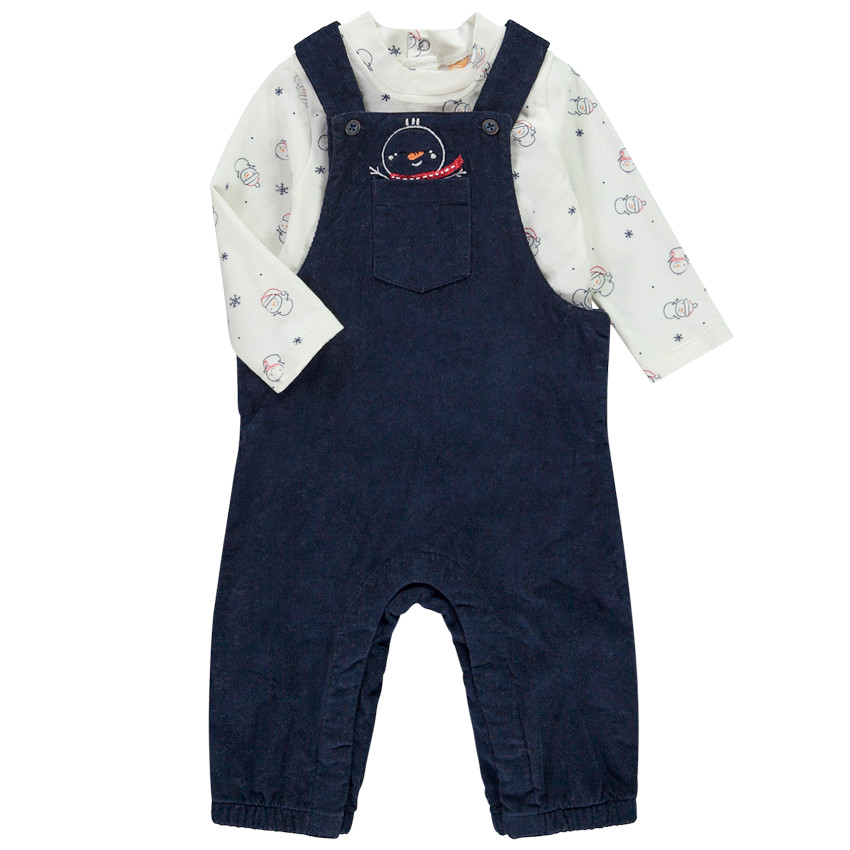 Σέτ 2 τμχ. με σχέδιο χιονάνθρωποι για μωρό αγόρι 