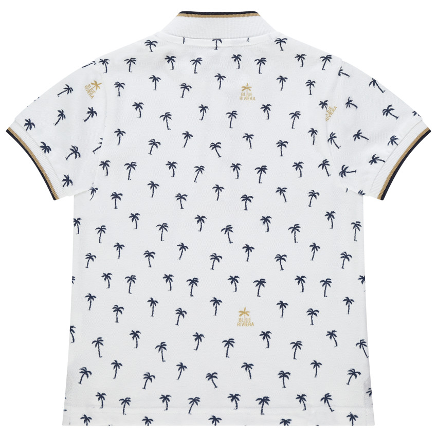 Polo κοντομάνικο με σχέδιο φοίνικες σε όλη την επιφάνεια 