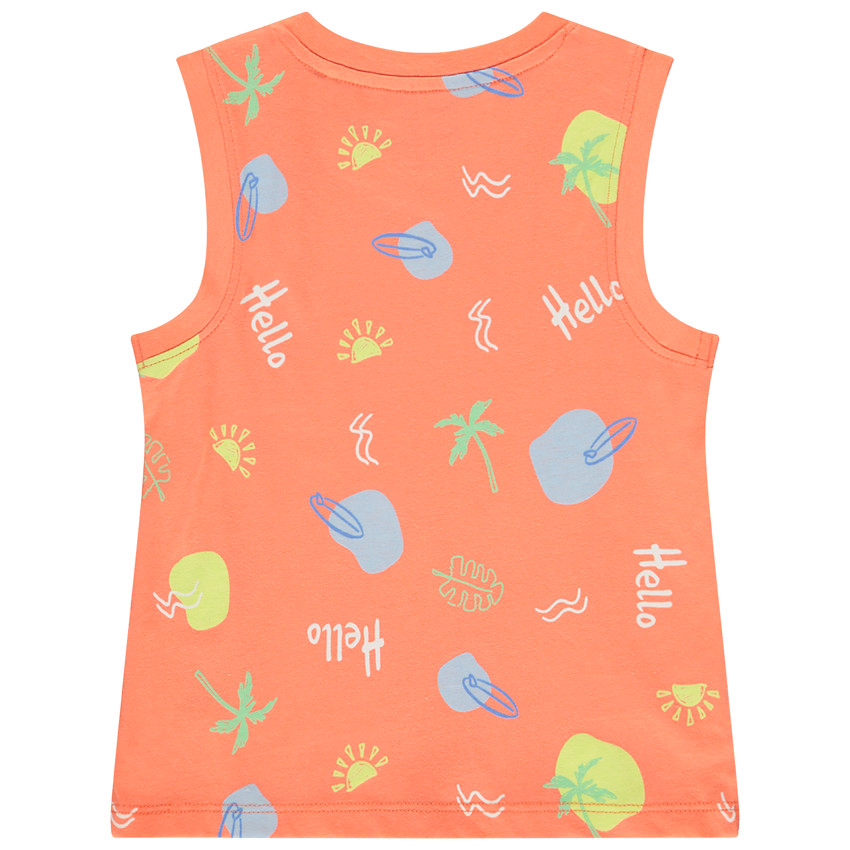 Αμάνικο μπλουζάκι με φαντεζί σχέδιο για αγόρι 