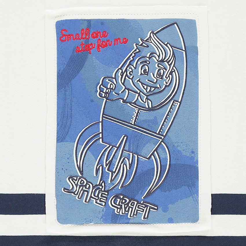 Κοντομάνικη ζέρσεϊ μπλούζα με στάμπα πύραυλο  Additional Κοντομάνικη ζέρσεϊ μπλούζα με στάμπα πύραυλο