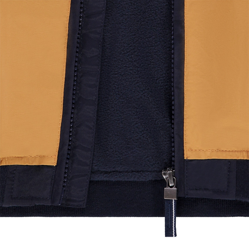 "Αδιάβροχο με κουκούλα σε colorblock από νάιλον με επένδυση από μικροπολάρ για μωρό αγόρι" 