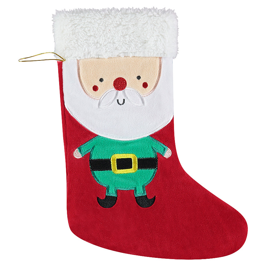 Κάλτσα τοίχου Άγιος Βασίλης από βελούδο και sherpa  Additional Κάλτσα τοίχου Άγιος Βασίλης από βελούδο και sherpa