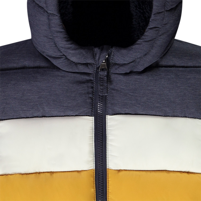 "Μπουφάν με εφέ color block και επένδυση από sherpa για μωρό αγόρι" 
