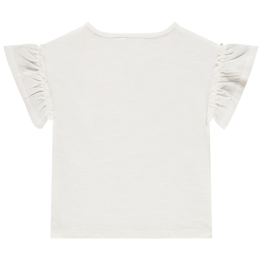 T-shirt κοντομάνικο με βολάν για κορίτσι 