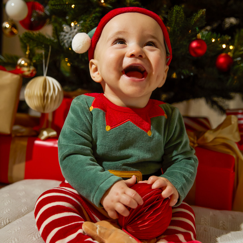 Σετ παιχνιδιού για ύπνο νάνος του Άι Βασίλη + βελούδινο σκουφάκι για μωρό 