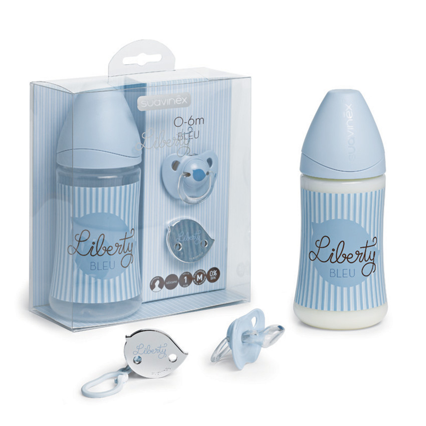 Suavinex Scottish Blue Set, Πλαστικό Μπιμπερό 270ml 