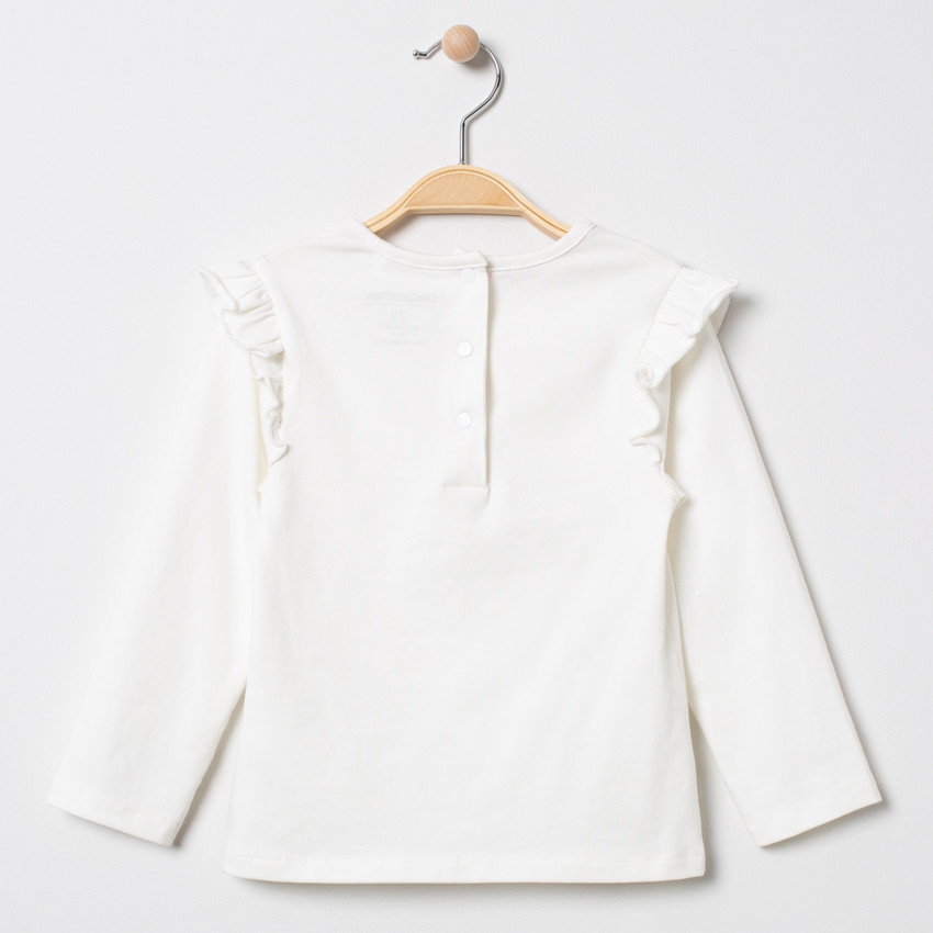 T-shirt μακρυμάνικο με οργανικό βαμβάκι με σχέδια σε στυλ Χριστούγεννα 