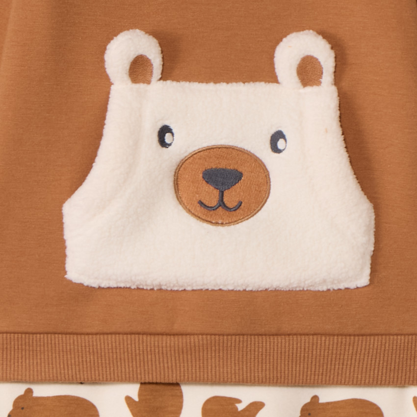 Ensemble 2 pièces motifs ourson pour bébé garçon 