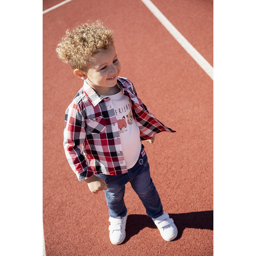 Jean με badges σε στυλ London για bebe αγόρι  Additional Jean με badges σε στυλ London για bebe αγόρι