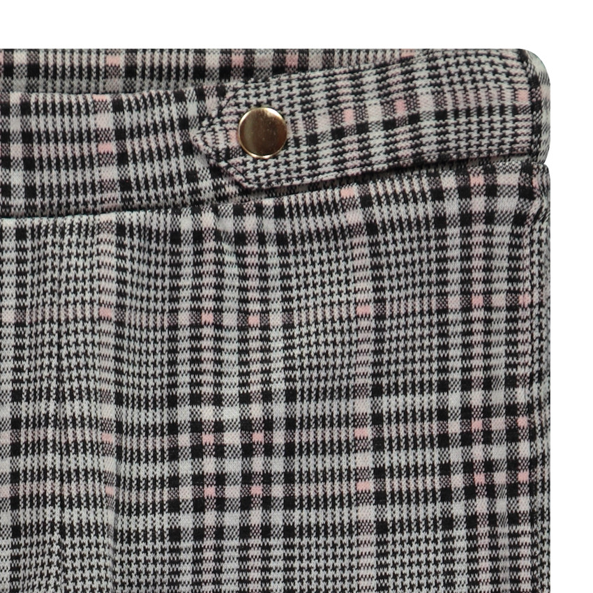 Λεγκινγκ Μιλάνο με καρό σχέδιο και διακοσμητικές λεπτομέρειες για κορίτσι 