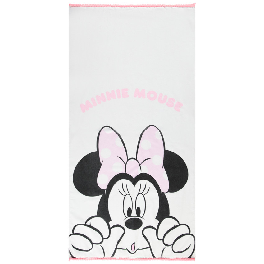 Serviette de plage éponge print Minnie Disney pour fille 