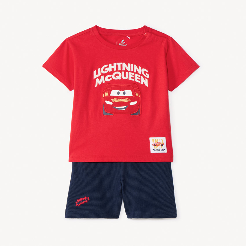 Σέτ 2 τεμαχίων μπλούζα + σόρτς Flash McQueen Disney-Pixar για μωρά αγόρια 