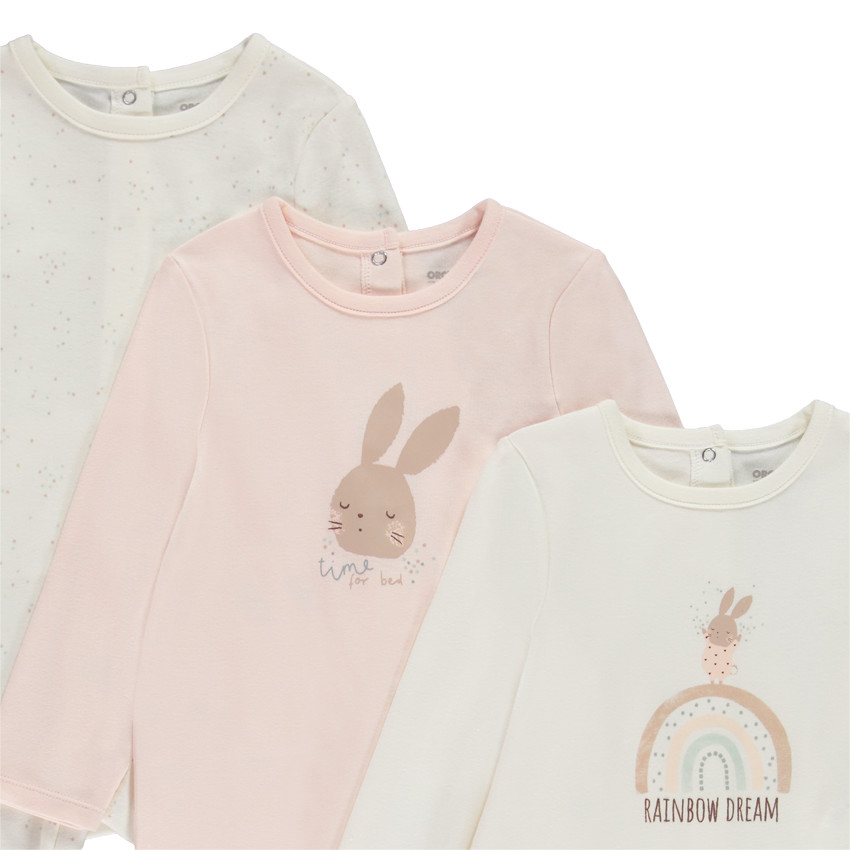 Σετ 3 φορμάκια ύπνου Lapin για bebe κορίτσι με διαφορετικά ανοίγματα ανάλογα με την ηλικία 
