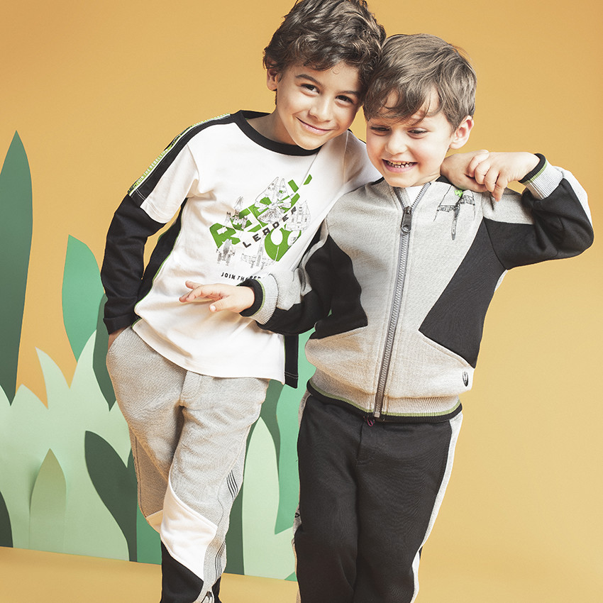 Παντελόνι φόρμας από φανέλα με τυπωμένες φράσεις Star Wars 