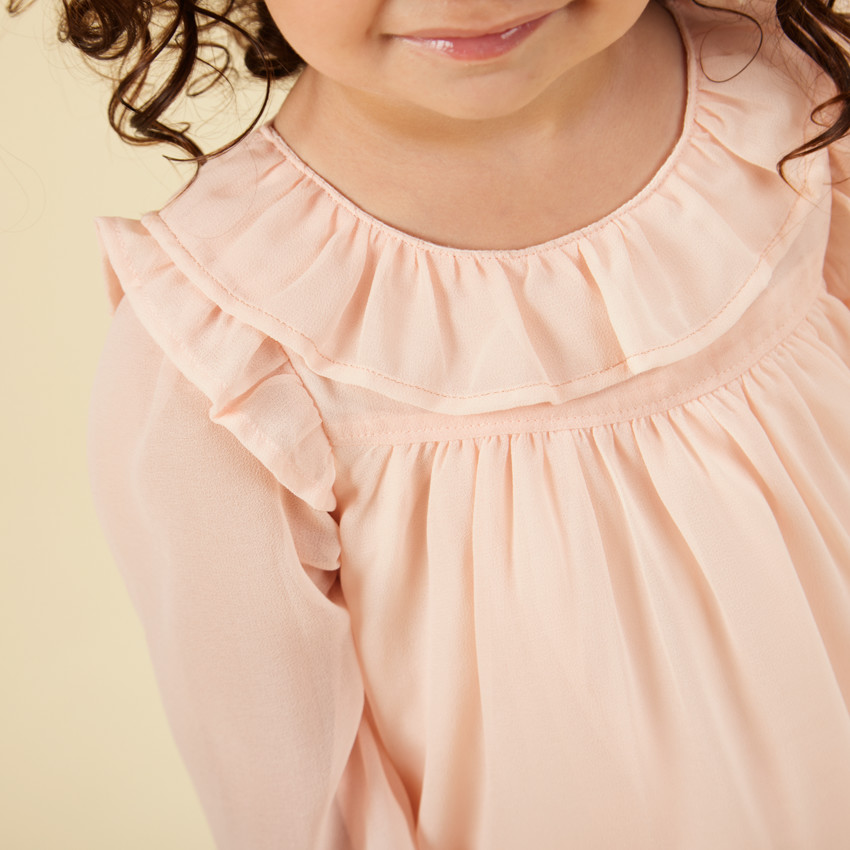 Σετ φόρεμα μακρυμάνικο + κορδέλα για bebe κορίτσι 