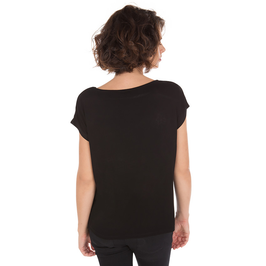 Κοντομάνικη μπλούζα εγκυμοσύνης με κεντημένα πουλιά 