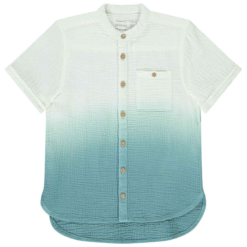 Chemise manches courtes en double gaze de coton Tie and Dye pour garçon 