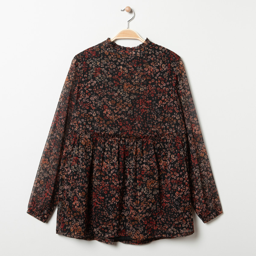 Τουνίκ Εγκυμοσύνης μακρυμάνικο με σχέδιο floral 