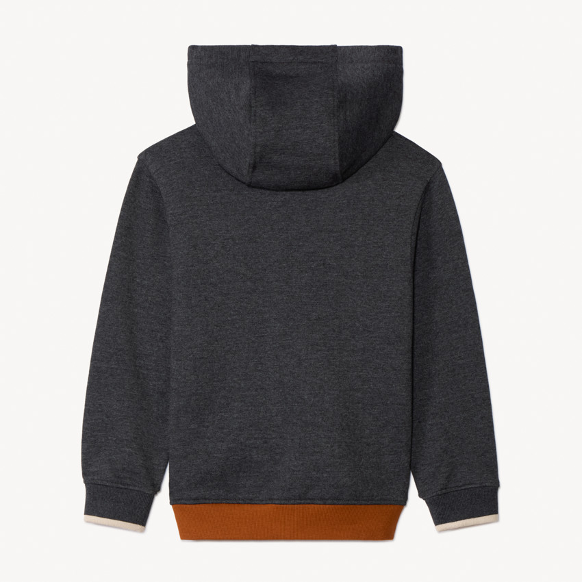 Ζακέτα μακρυμάνικη molleton με κουκούλα και effet colorblock για αγόρι 