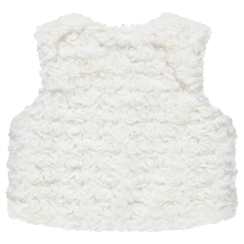 Gilet en sherpa moutonnée avec nuage brodé  Additional Gilet en sherpa moutonnée avec nuage brodé