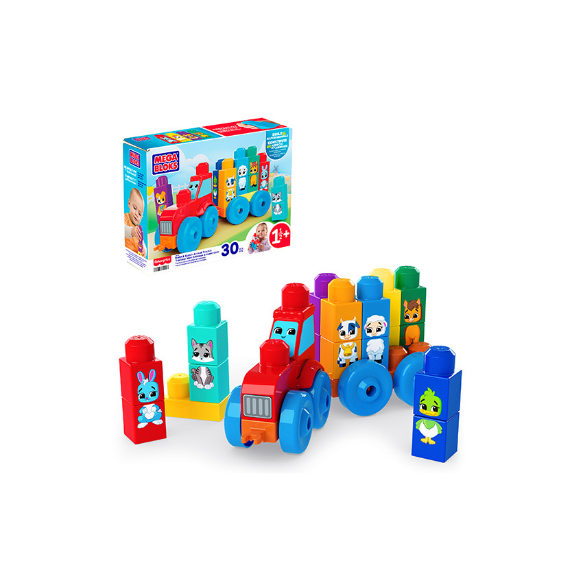 Mega Blocks - Τρακτέρ Με Ζωάκια 