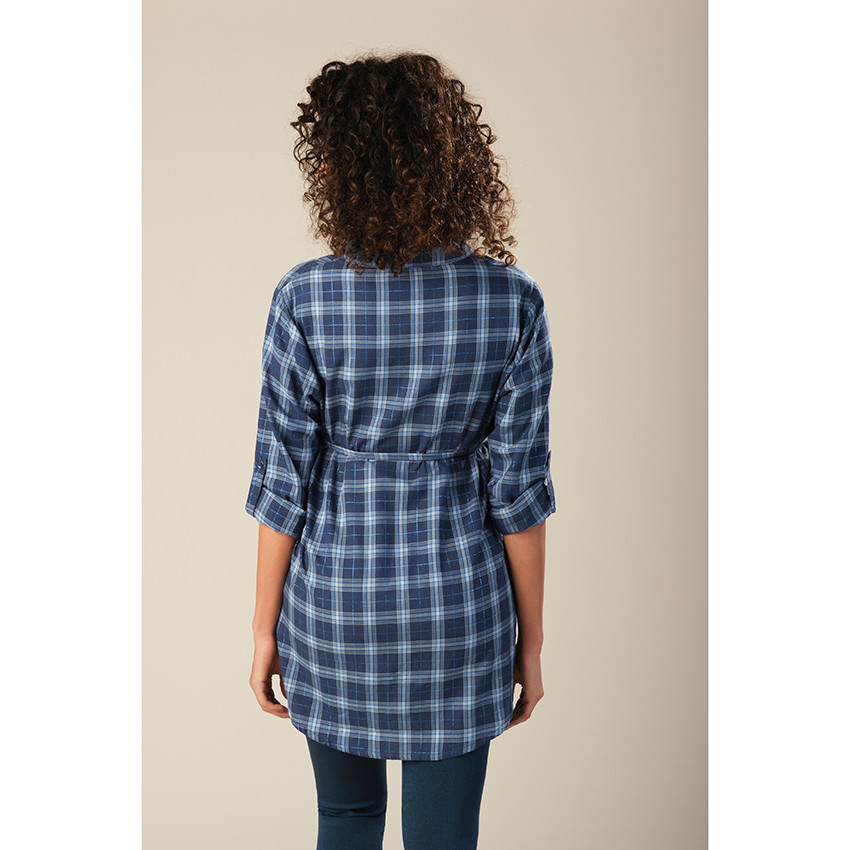 Chemise manches longues à carreaux 