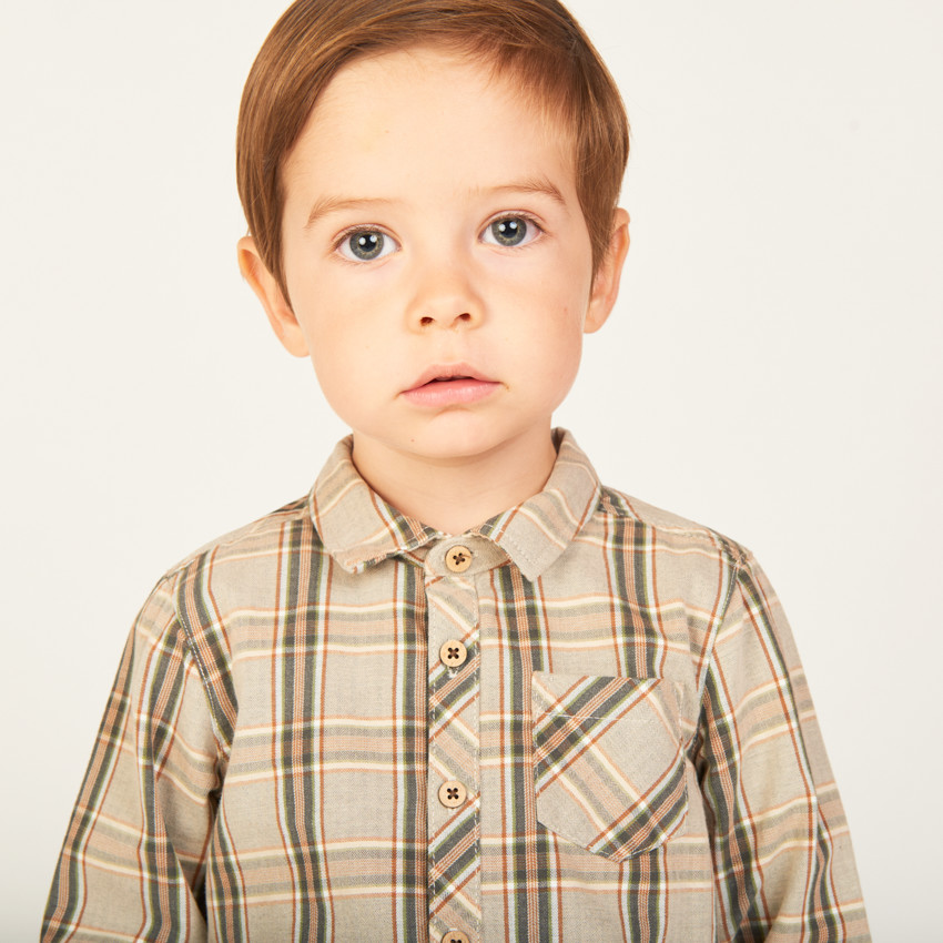 Σετ 2 τεμαχίων με καρό πουκάμισο για αγόρι μωρού 