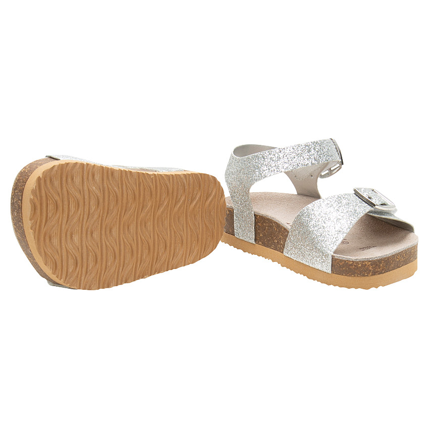 Πέδιλα με παγιέτες και πάτο από συνθετικό δέρμα 