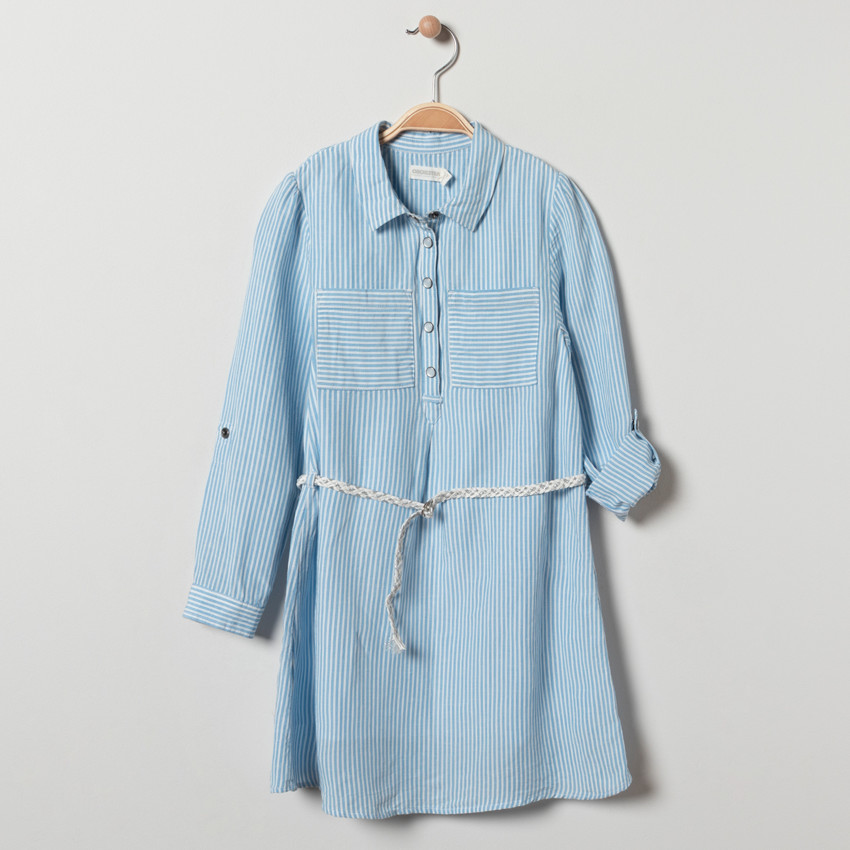 Φόρεμα μακρυμάνικο ριγέ για κορίτσι 