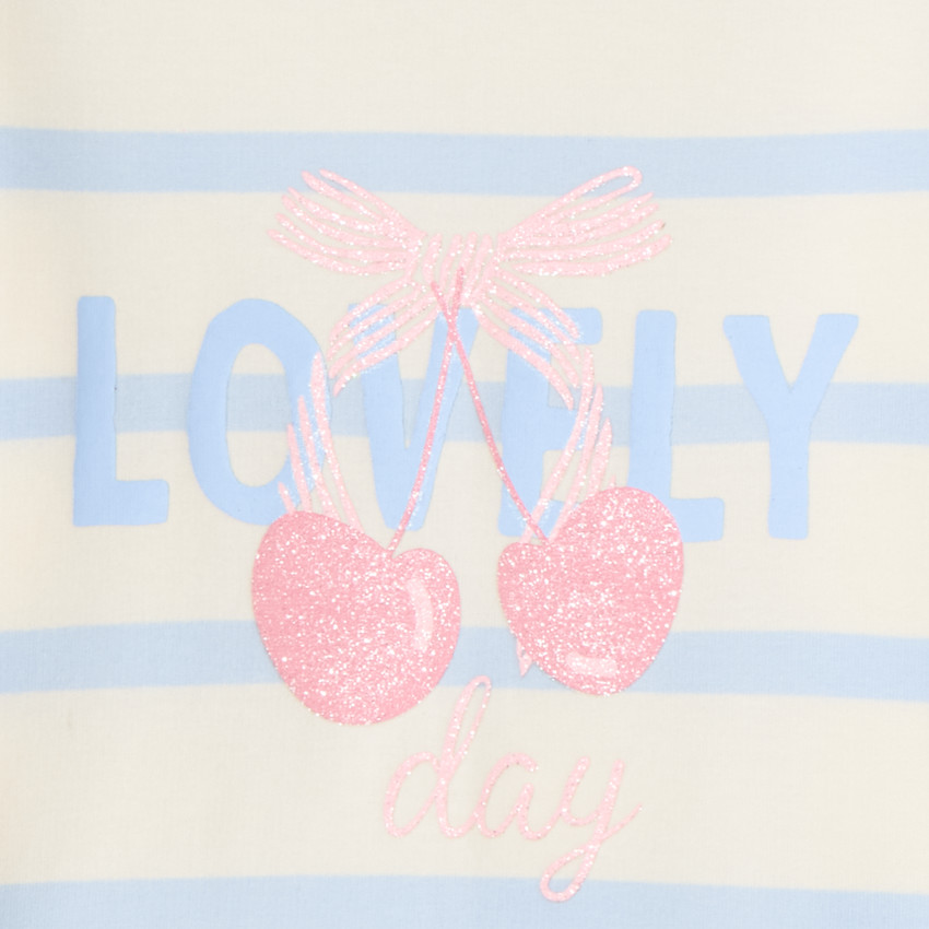 Μαρινιέρα φλις με σχέδιο κερασιού για κορίτσι 