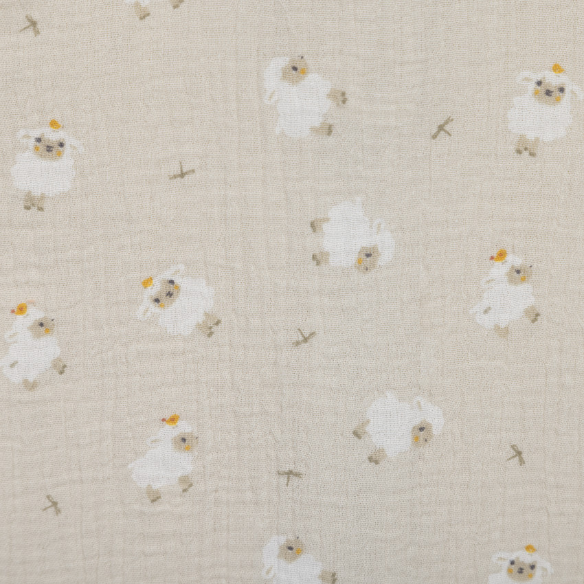 Υπνόσακος TOG 0.5 Από Βαμβακερή Γάζα με Προβατάκια 18-36 Μηνών Μπεζ - Η Ζωή στο Αγρόκτημα 