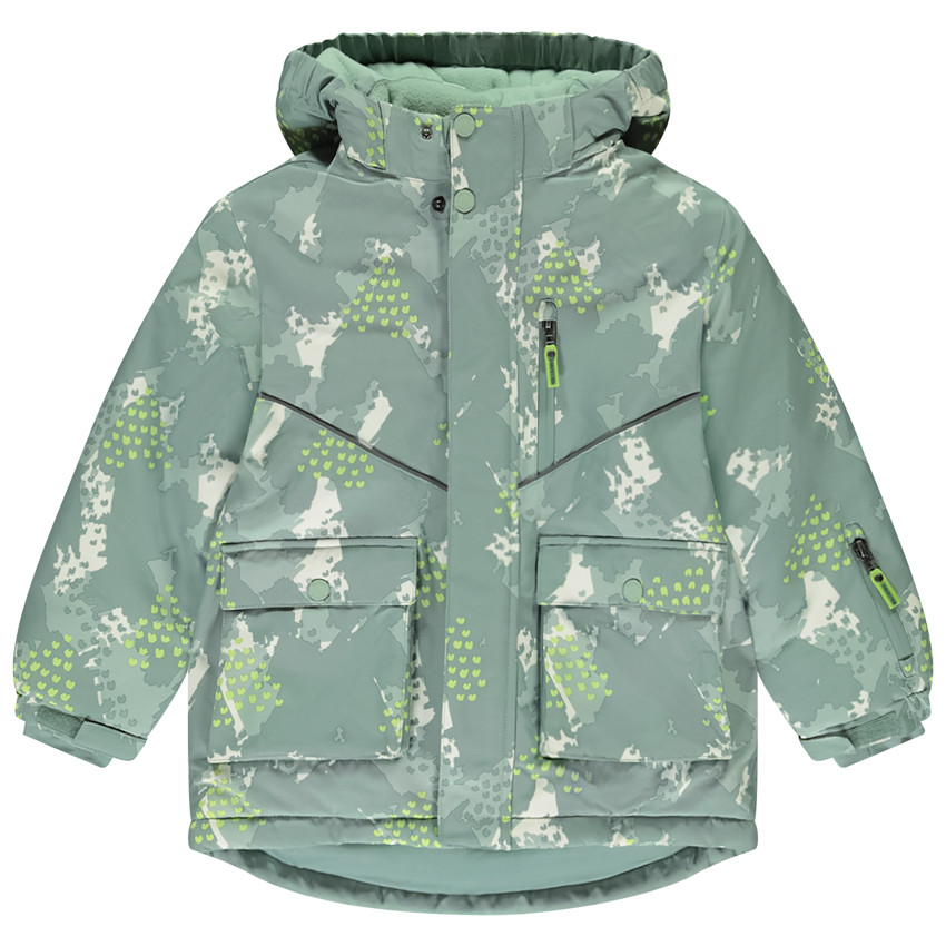 Μπουφάν σκι με επένδυση και φαντεζί σχέδιο για αγόρι 