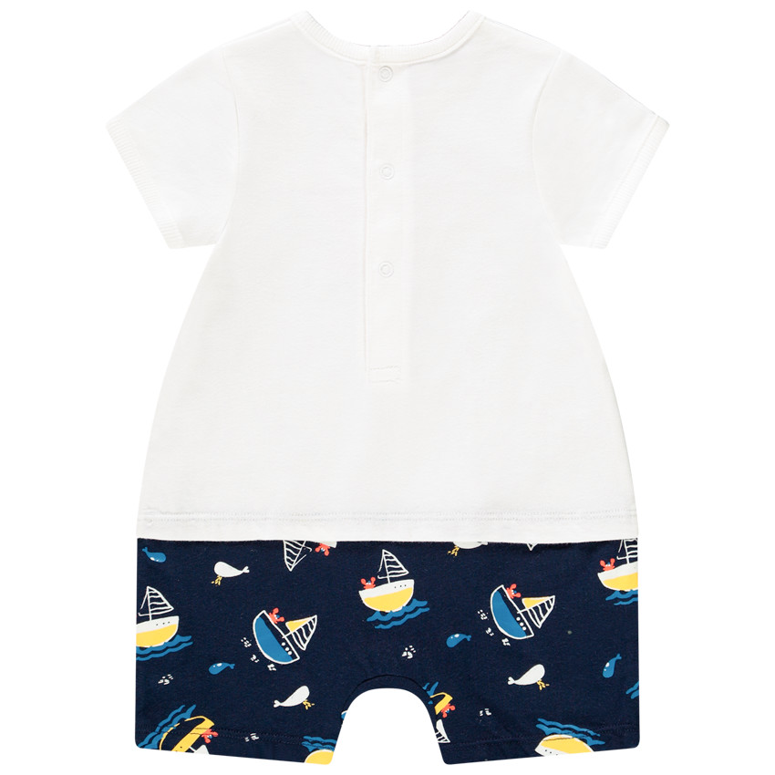 Combi κοντό πλεκτό effet 2-σε-1 για bebe αγόρι 