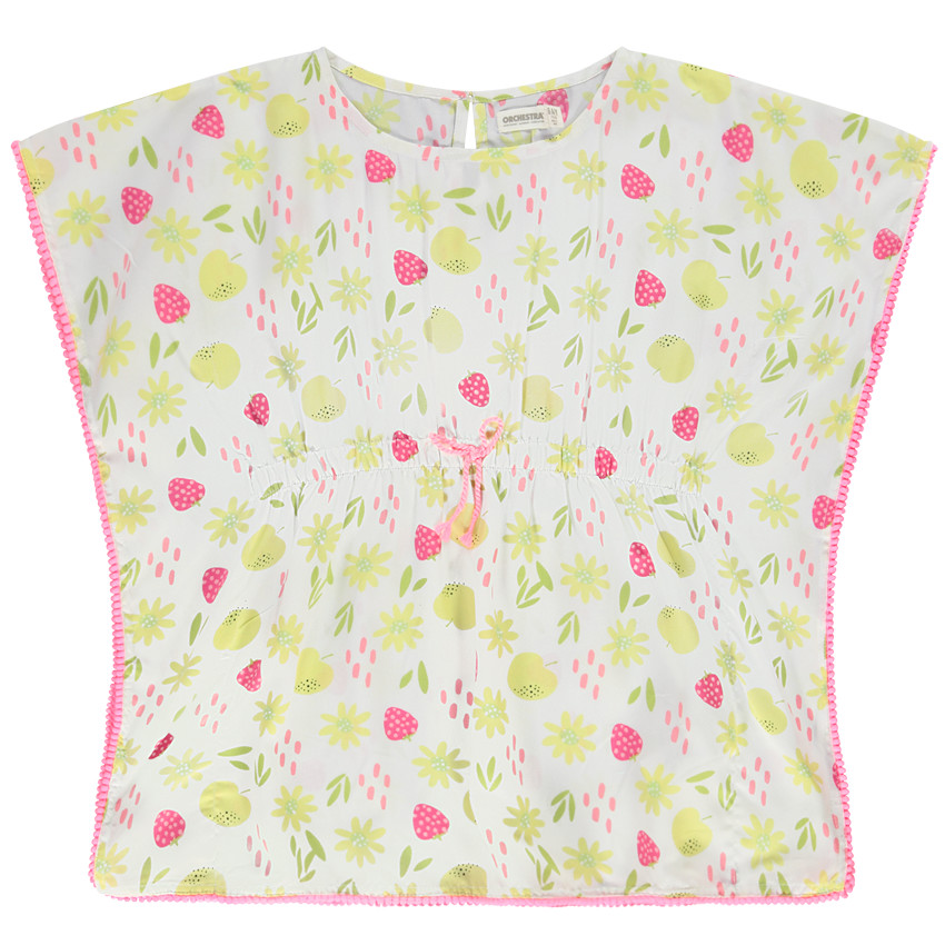 Φόρεμα παραλίας με πομ πομ και σχέδιο φρούτων/λουλουδιών για κορίτσι  Additional Φόρεμα παραλίας με πομ πομ και σχέδιο φρούτων/λουλουδιών για κορίτσι