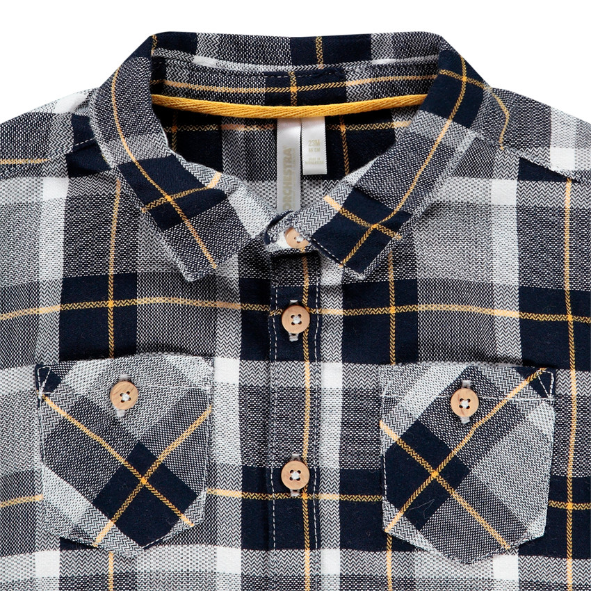 Πουκάμισο μακρυμάνικο καρό για bebe αγόρι 