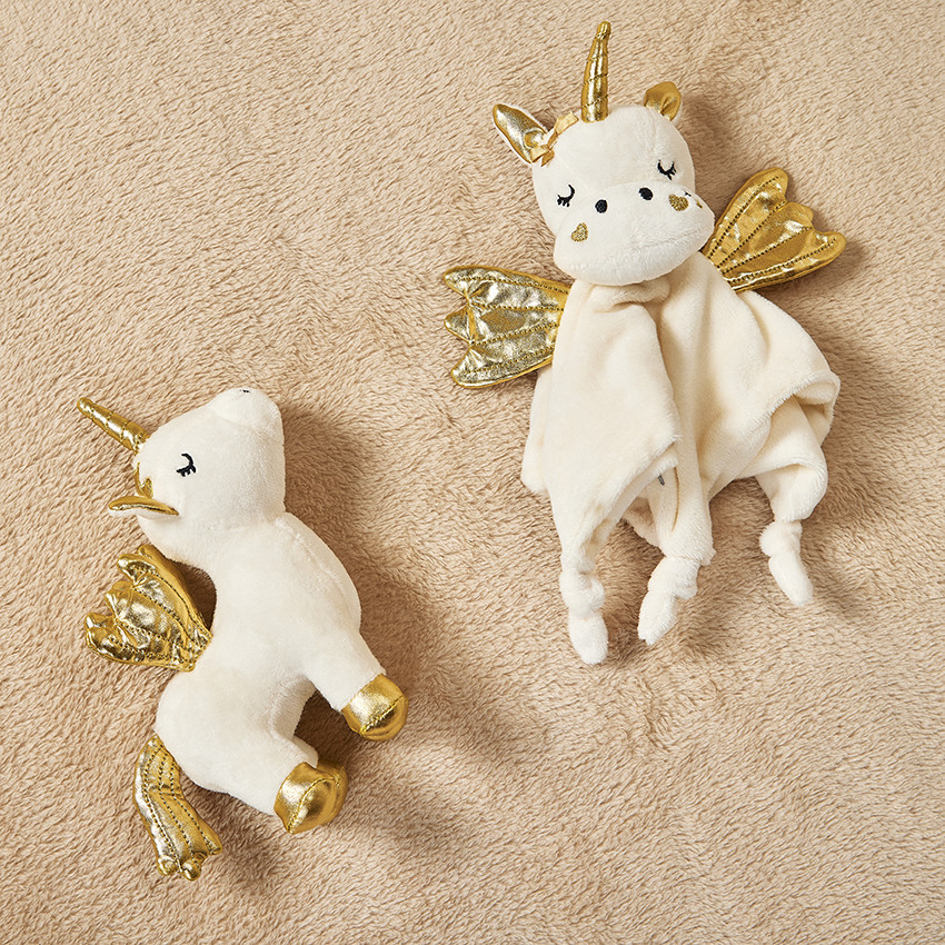Doudou mouchoir Licorne pour bébé fille 