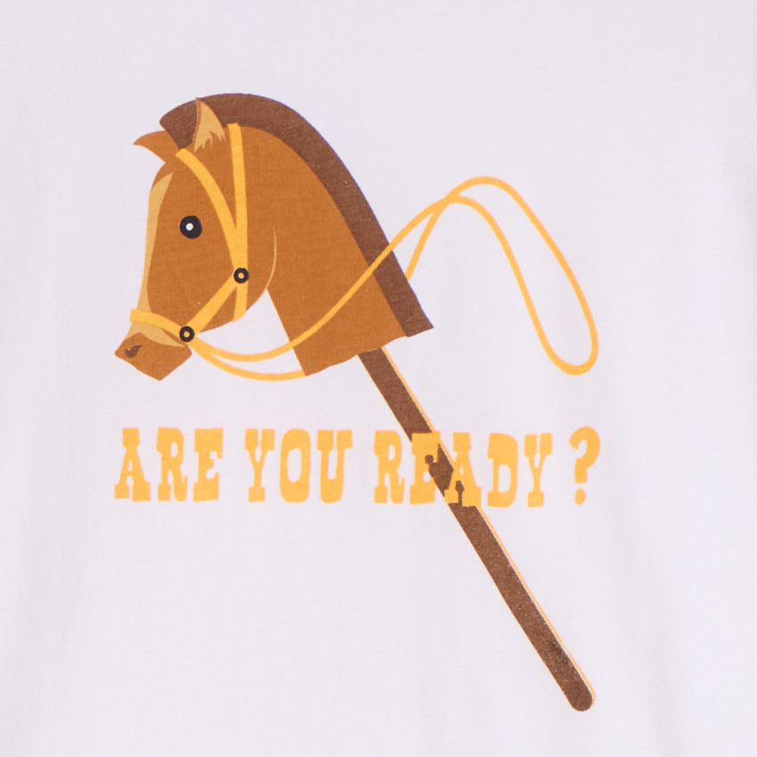 T-shirt à manches courtes uni avec imprimé fantaisie pour bébé garçon 