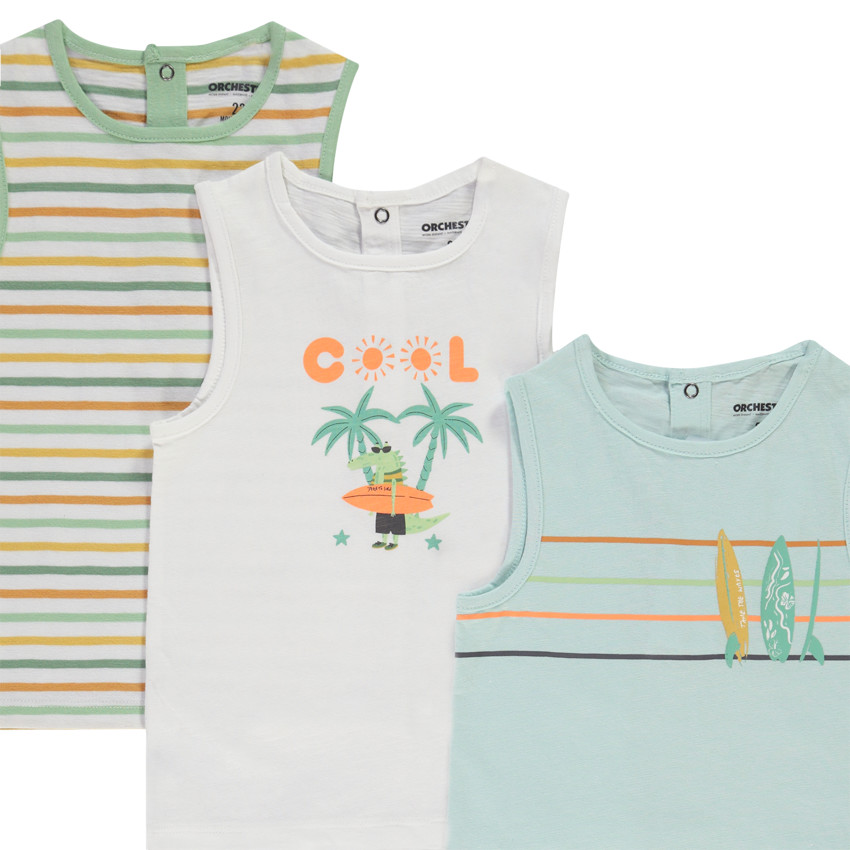 Σετ από 5 αμάνικα μπλουζάκια από jersey print surf για bebe αγόρι  Additional Σετ από 5 αμάνικα μπλουζάκια από jersey print surf για bebe αγόρι