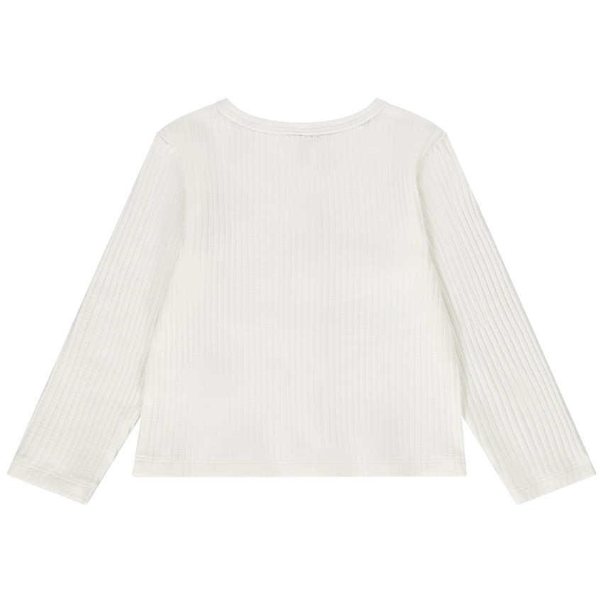 Ζακέτα πλεκτό με ριπ σχέδιο για κορίτσι 