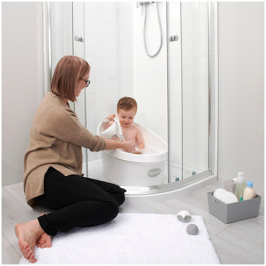 Baignoire pour les petits enfants 12M+ Blanc/Gris clair 