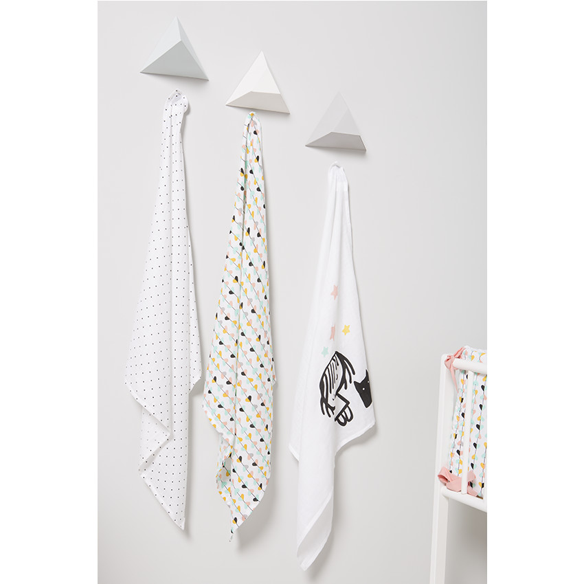 Σετ με 3 βαμβακερές πάνες αγκαλιάς  