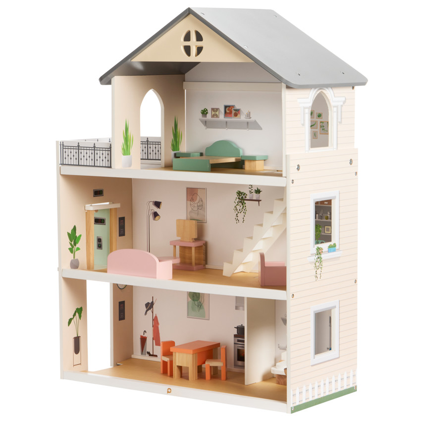 Ξύλινη κουκλόσπιτο διαμορφωμένο 