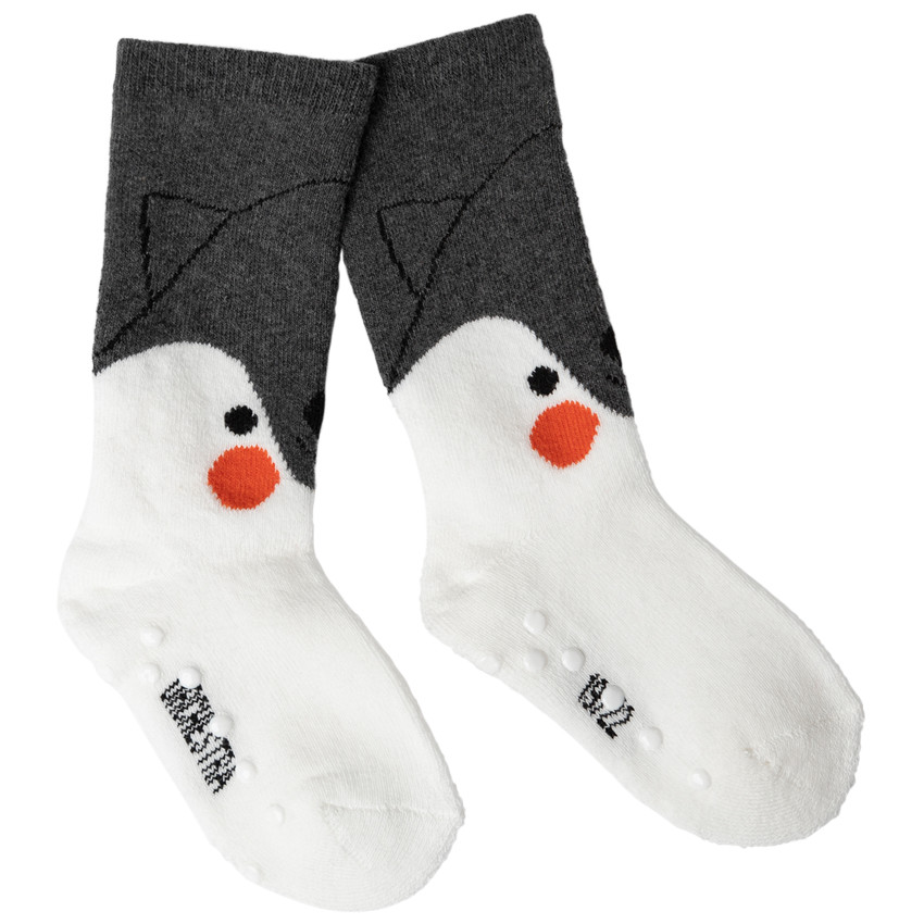 Chaussettes antidérapantes hautes motif animal 