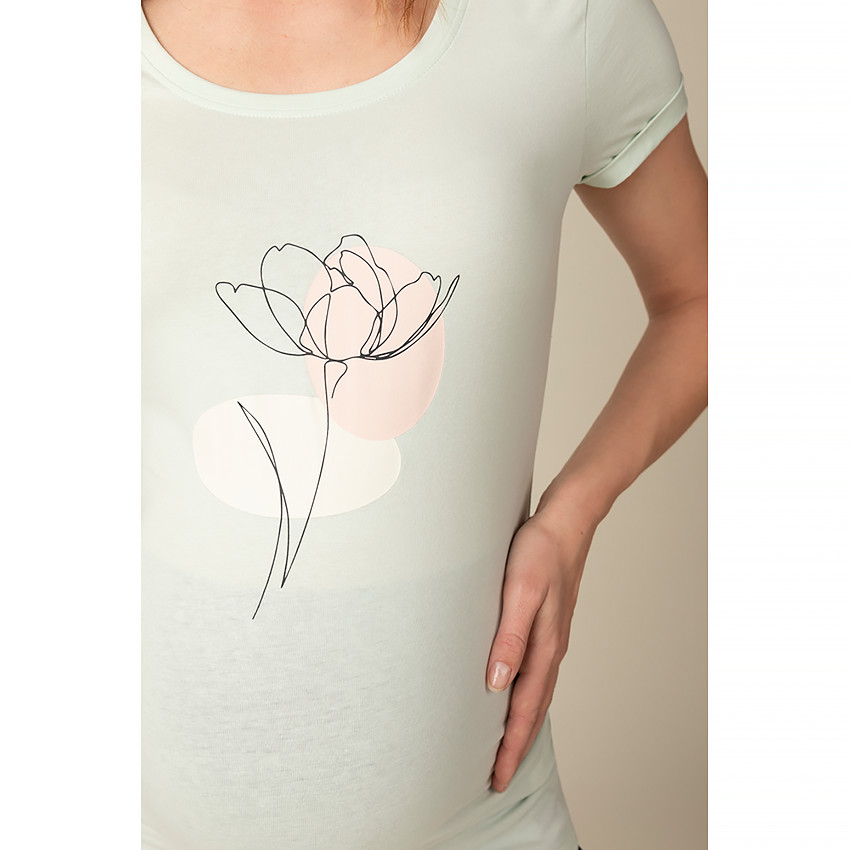 T-shirt de grossesse manches courtes printé   Additional T-shirt de grossesse manches courtes printé