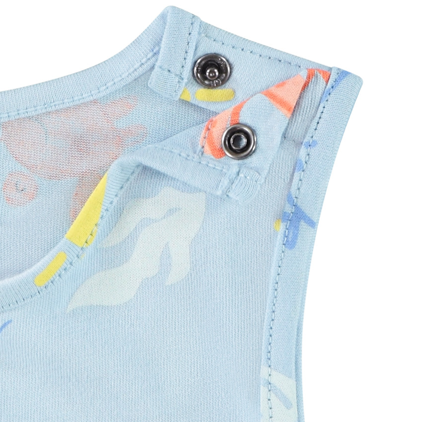 Σετ από 2 αμάνικα μπλουζάκια φαντεζί από jersey slub για μωρό αγόρι 